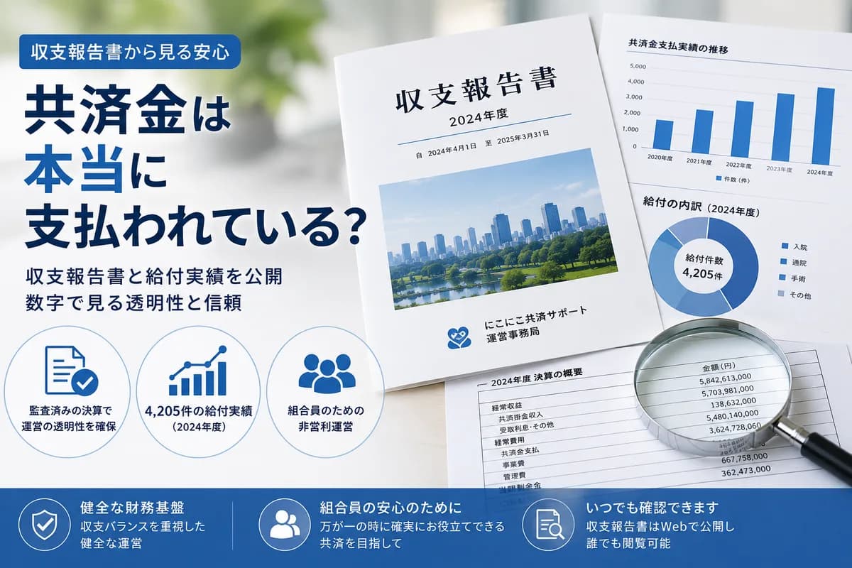 ニコニコ共済 第4期収支報告書の実績グラフ